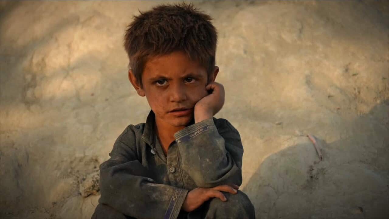 A child in one of Afghanistan's displaced persons' camps
