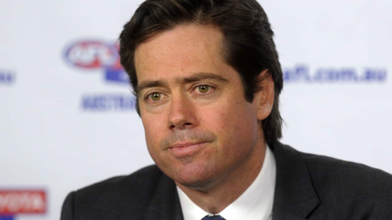 AFL chief executive Gillon McLachlan at a press conference.