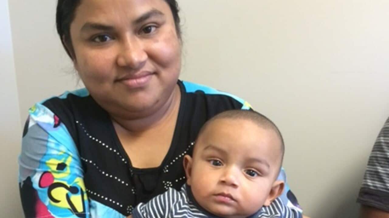 Baby Ferouz and his mother Latifar