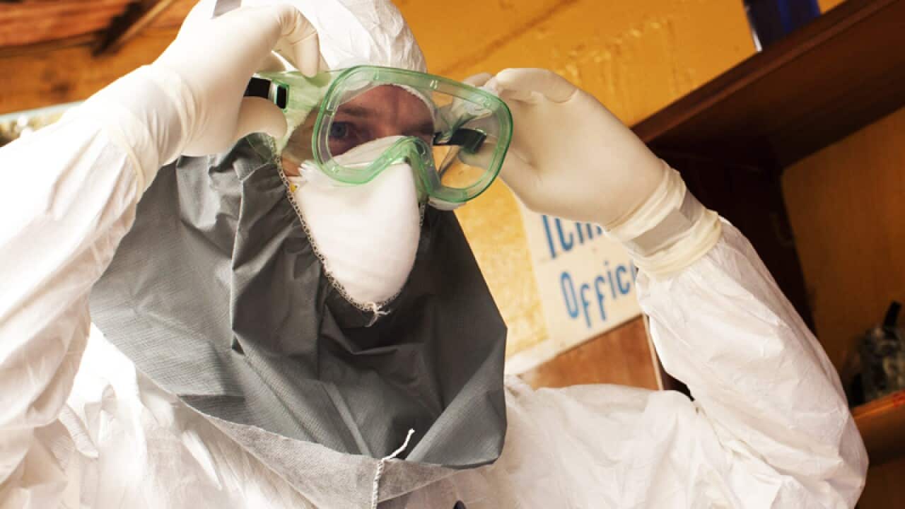 US Dr Kent Brantly working in Liberia before contracting Ebola.