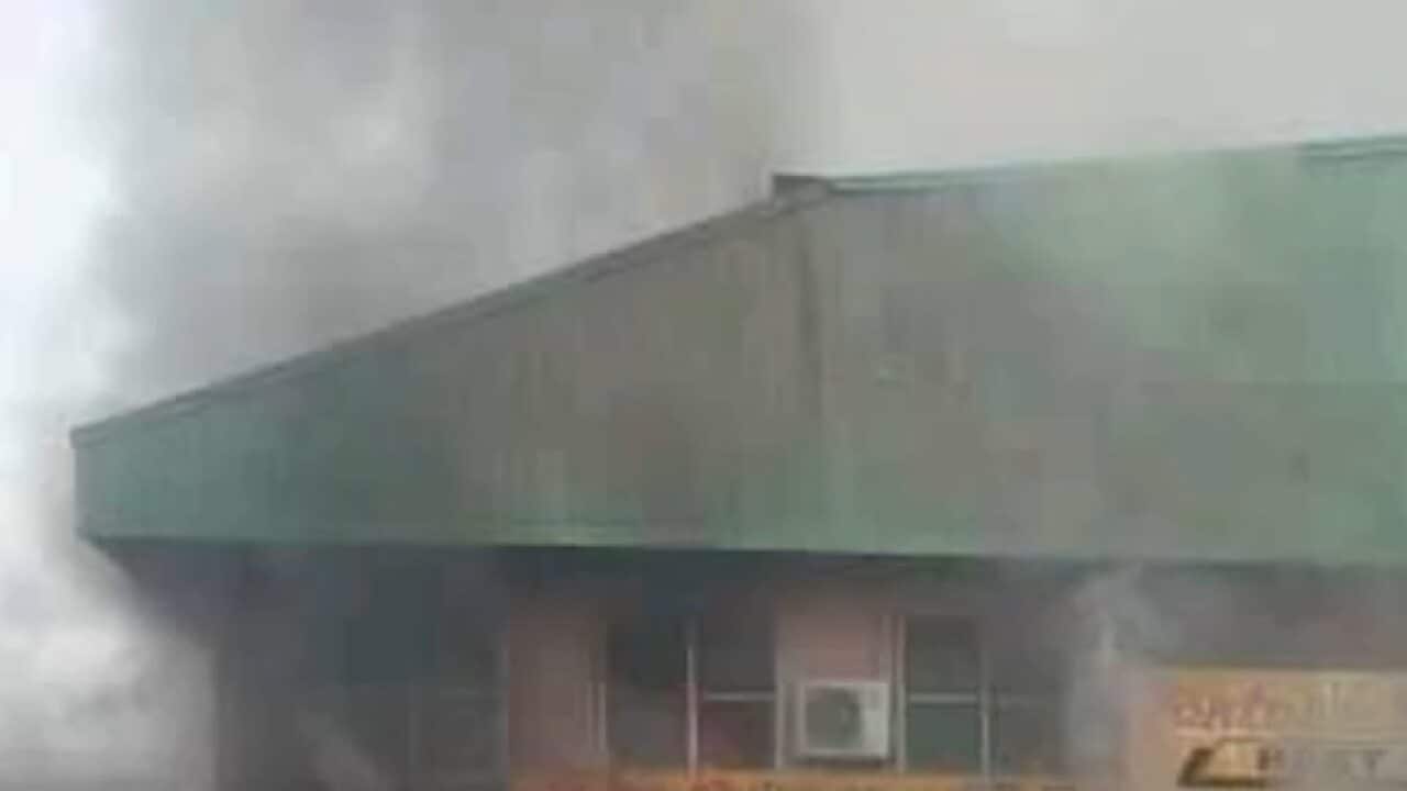 Videos on social media of the protests in the Solomon Islands showed buildings on fire