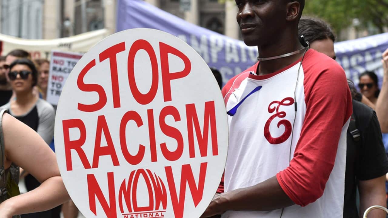 No Room for Racism protesters