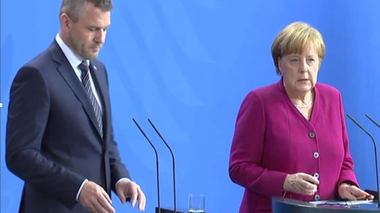 Peter Pellegrini, Angela Merkel