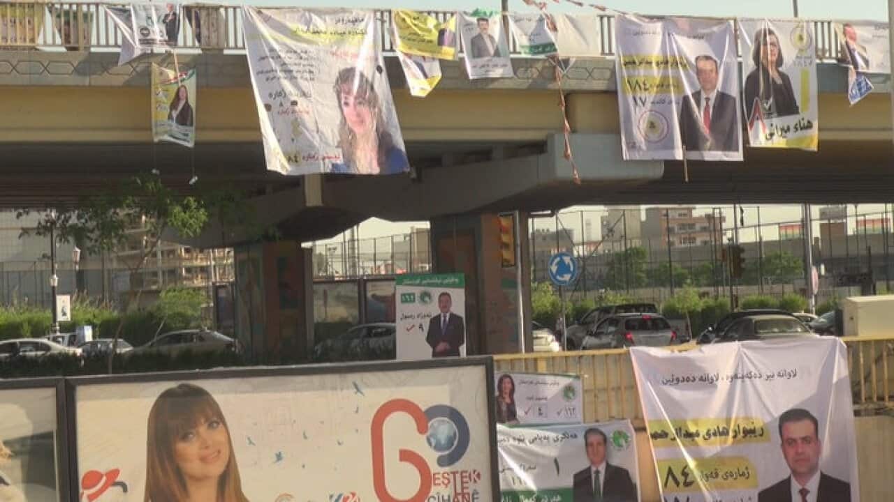 candidates posters Iraq parliamentary elections 2018