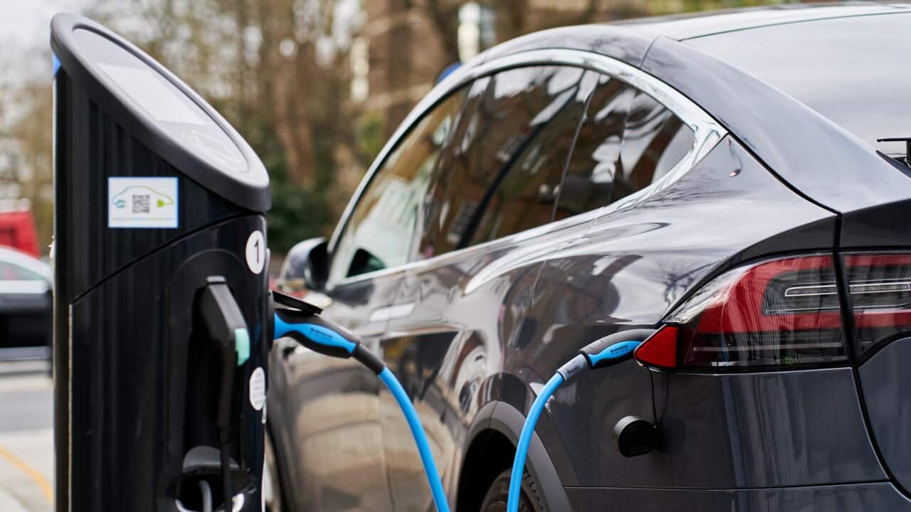 An electric car charge point