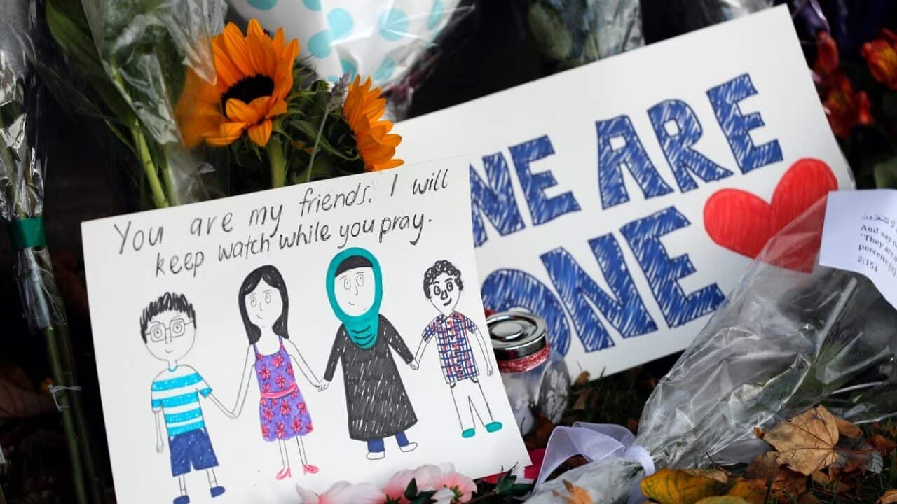 Message card to remember victims in Christchurch shooting