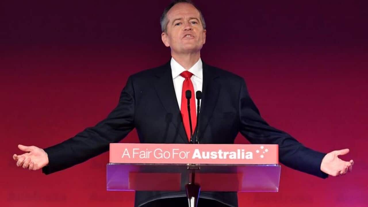 Leader Bill Shorten sets out Labor's vision at the party's election campaign launch in Brisbane.