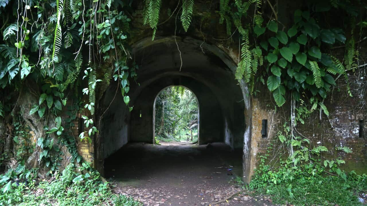 Portuguese-built tunnel on Nusa Kambangan.