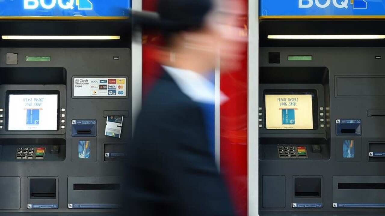 Bank of Queensland (BOQ) ATMs pictured in Brisbane