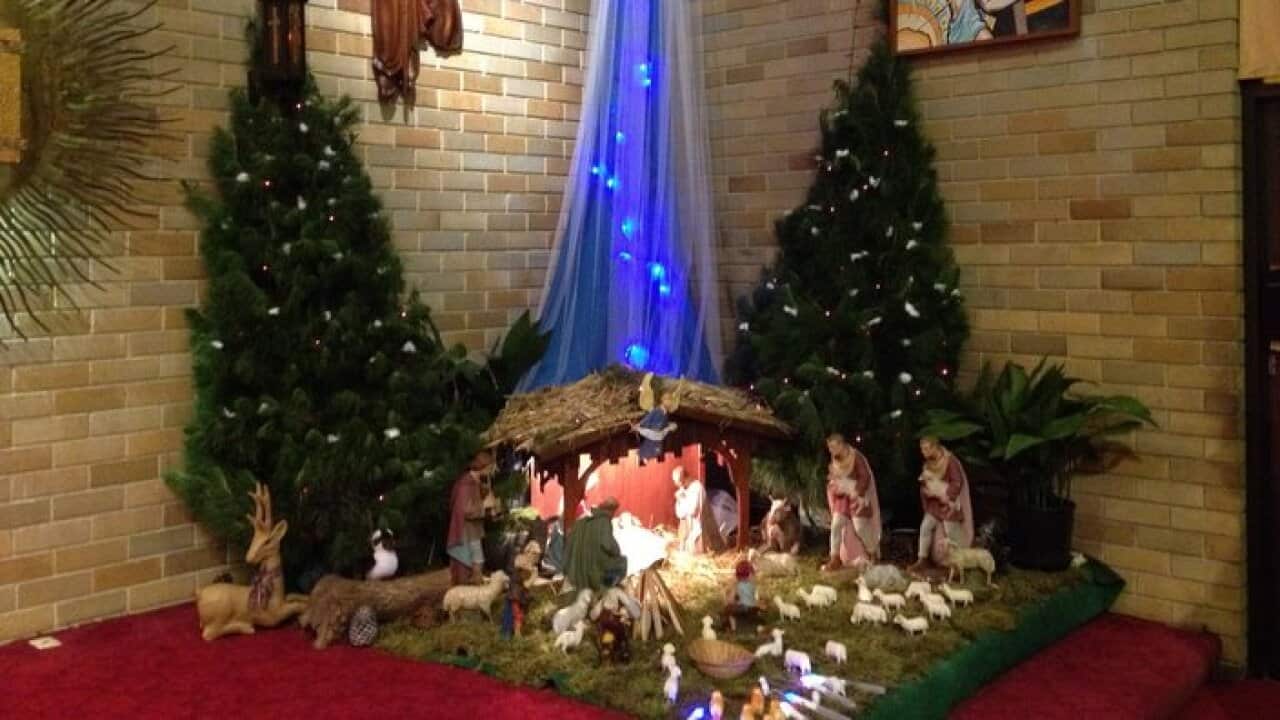Nativity scene at St Raphael's Slovenian mission, Merrylands