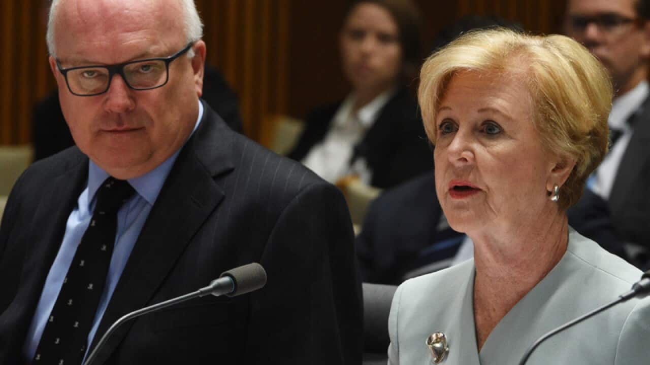 Attorney-General George Brandis and Gillian Triggs