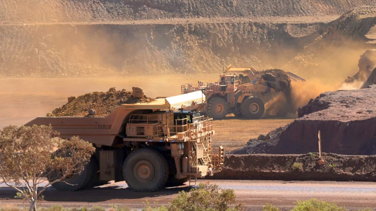 Ore excavation at the Rio Tinto West Angelas iron ore mine
