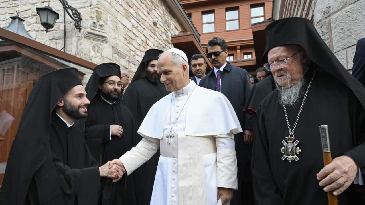 ITALY - POPE LEO XIV DURING A VISIT TO ECUMENICAL PATRIARCHATE IN INSTANBUL - 2025/11/30