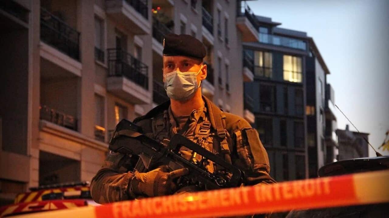 The shooting comes three days after three people were killed in a knife rampage at a church in the southern city of Nice in Lyon, France.