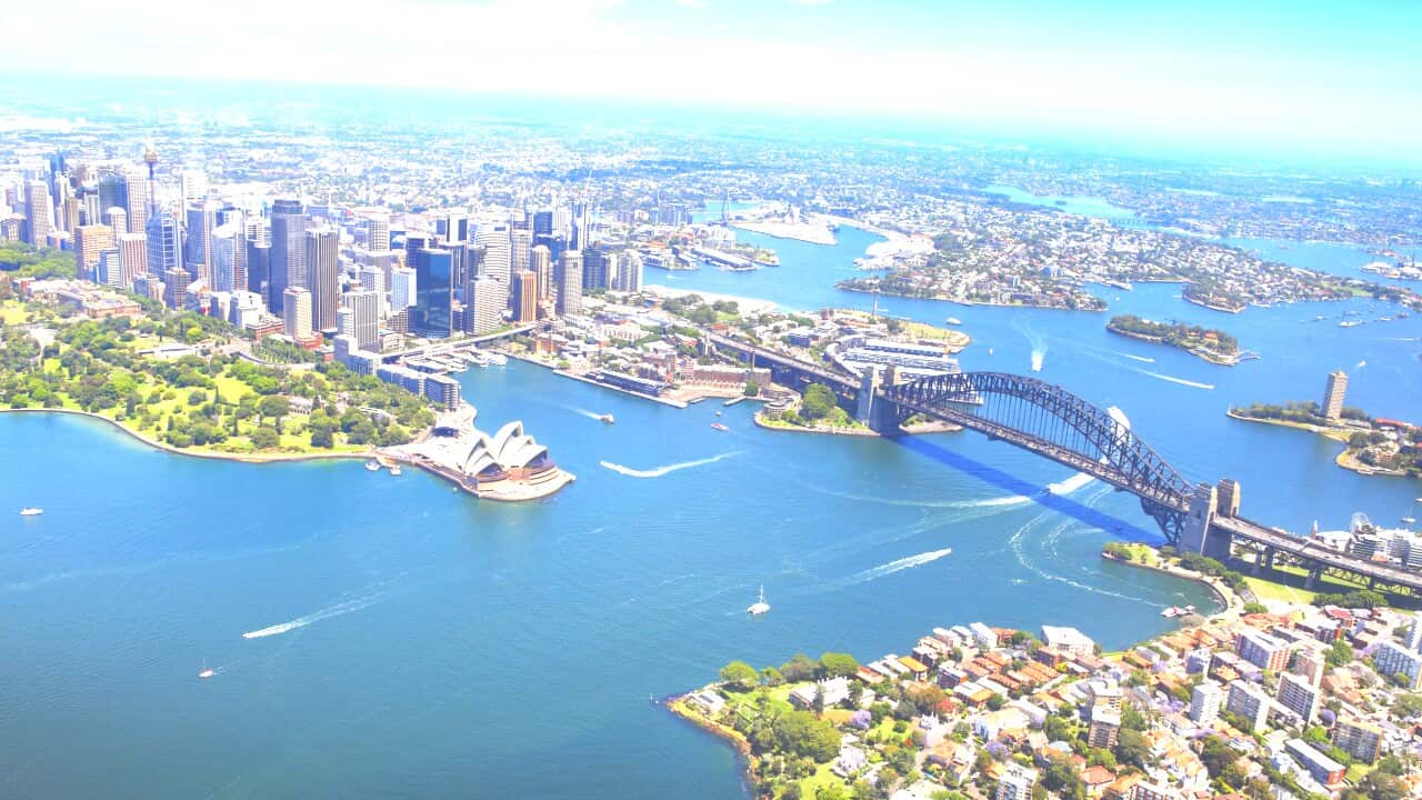 Aerial view of Sydney