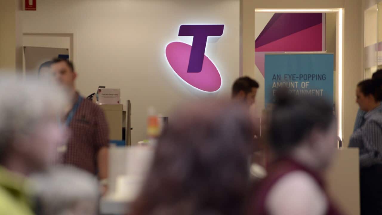 A Telstra shop at Queens Street Mall in Brisbane