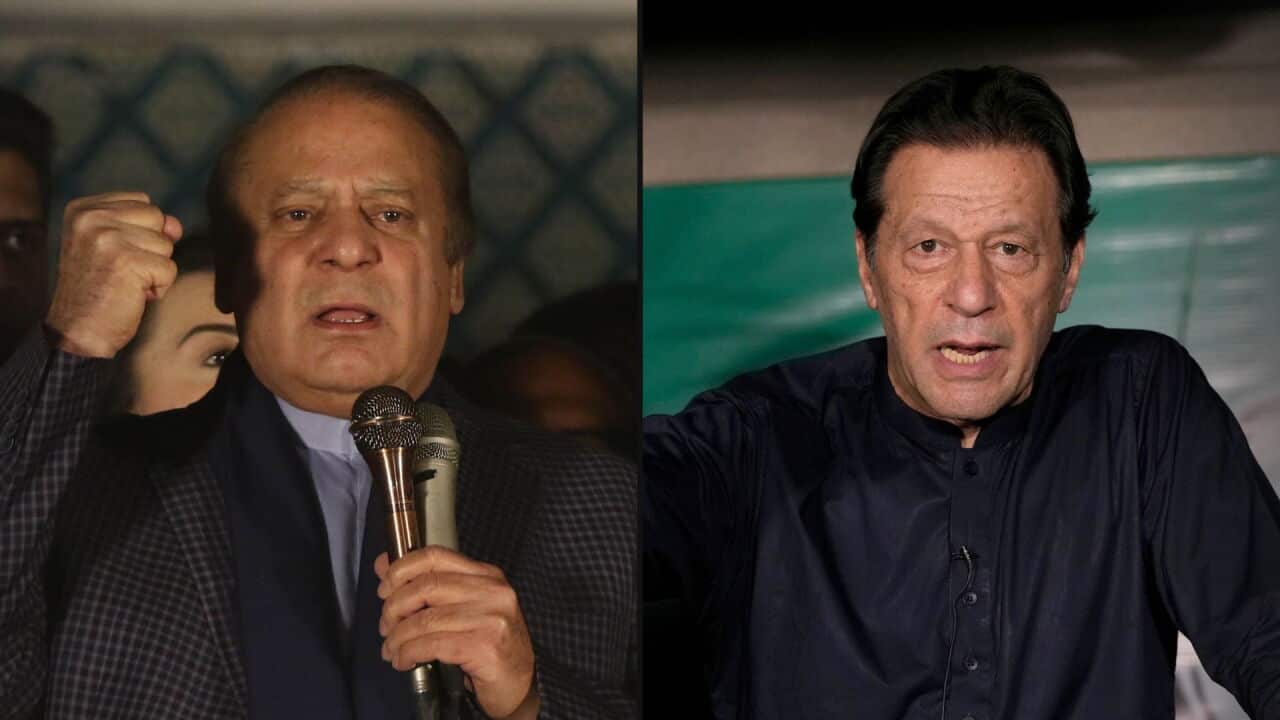 Pakistan ex-PM Nawaz Sharif seeks coalition after strong vote showing for Imran Khan Pakistan ex-PM Nawaz Sharif seeks coalition after strong vote showing for Imran Khan