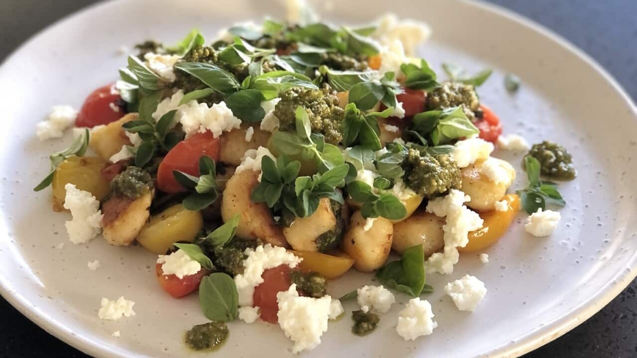 Il piatto di gnocchi.