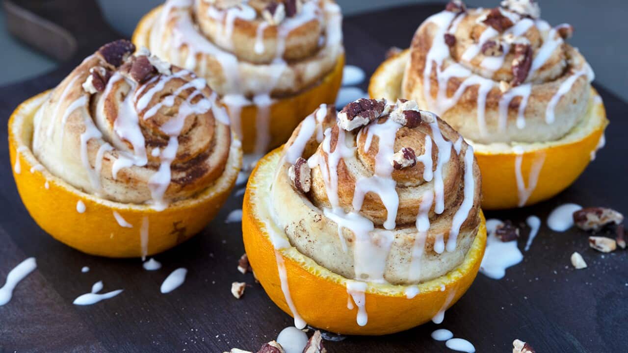 Orange cinnamon buns