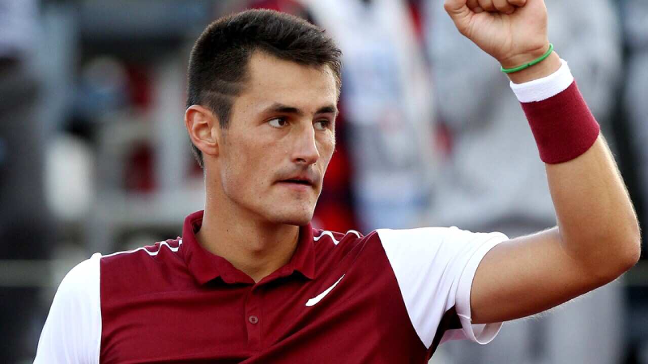 Bernard Tomic during the Claro Open