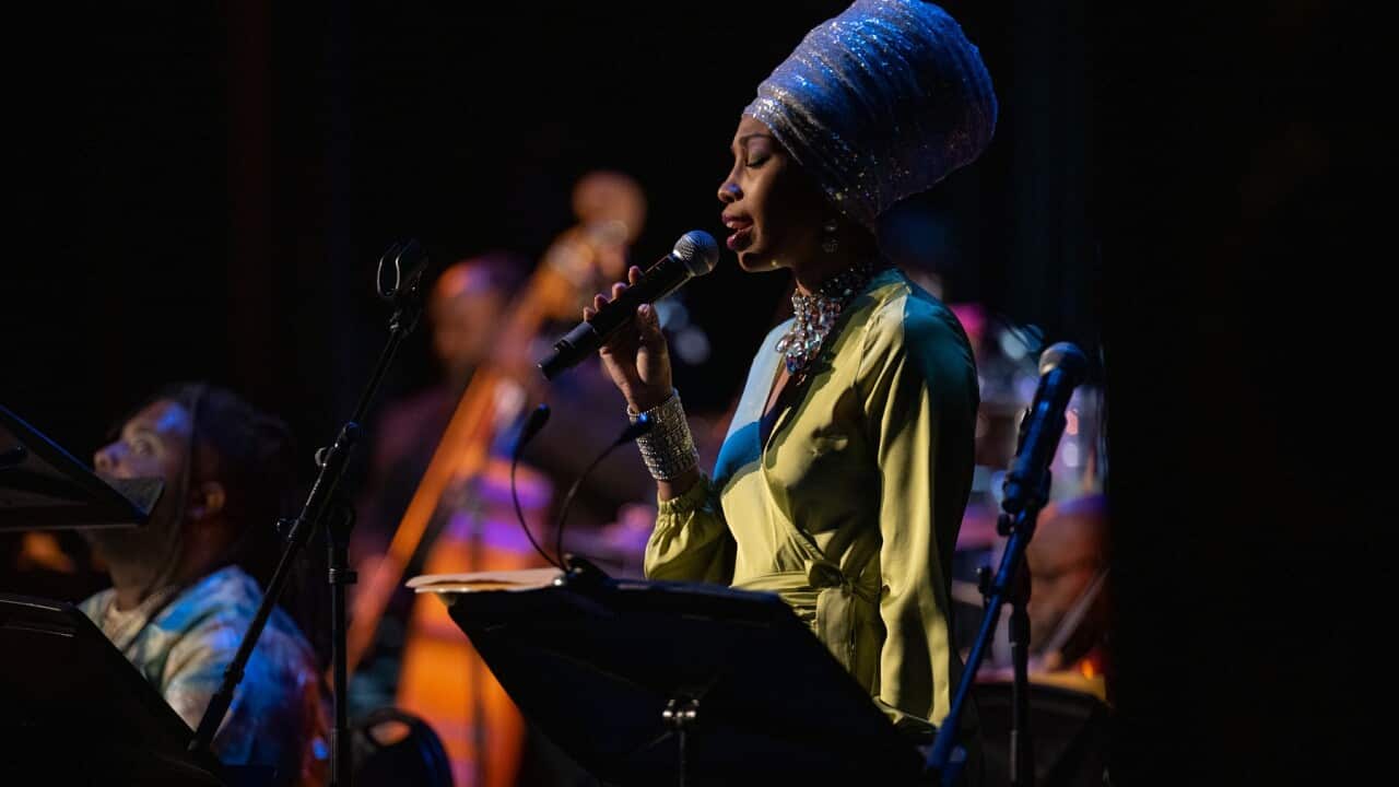 Jazzmeia Horn during The Apollo Presents The Blues And Its People event in New York City