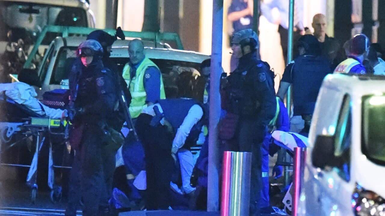 Paramedics at the end of the Lindt Cafe siege in Sydney