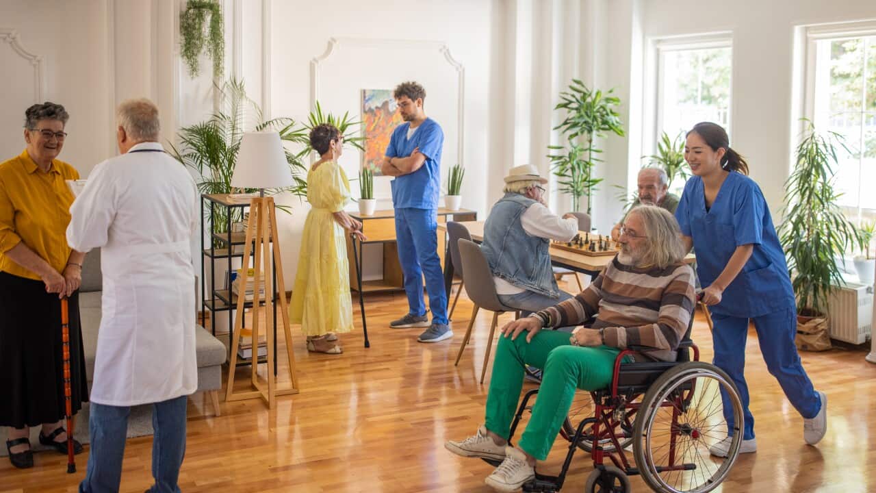 Usual day in crowded nursing home