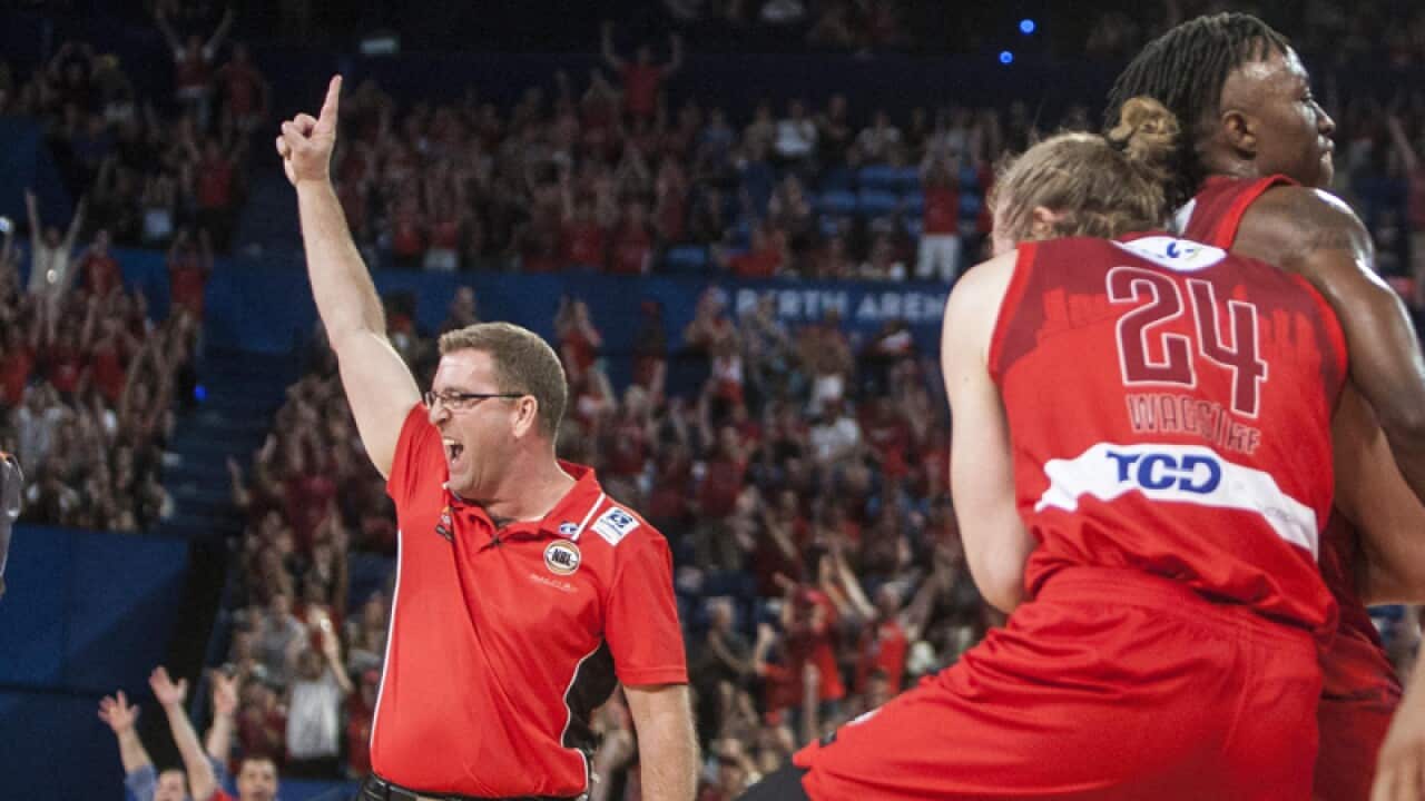 Trevor Gleeson coach of the Perth Wildcats