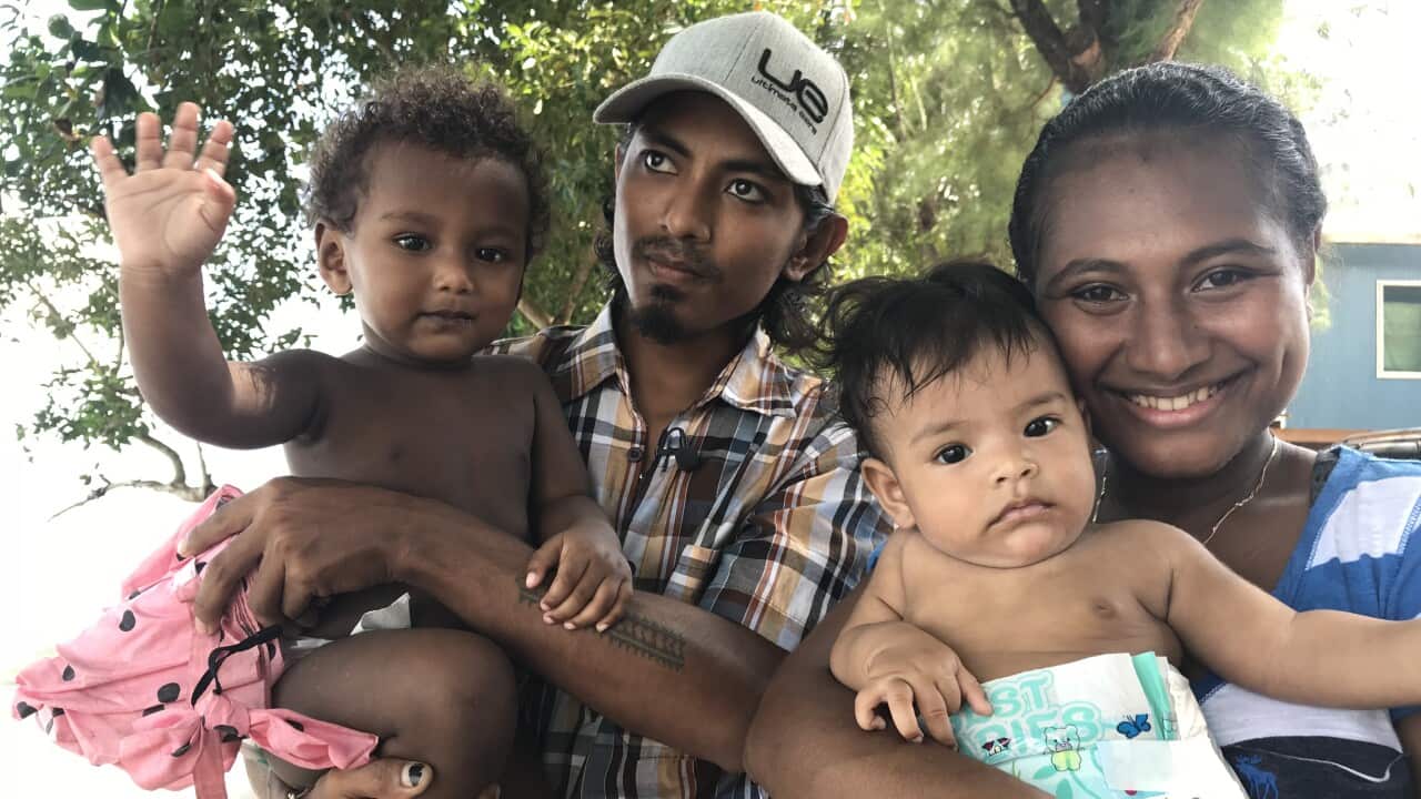 Alex Harun Rashid and his family, partner Molly Noan and children Mohammed and Almiera.