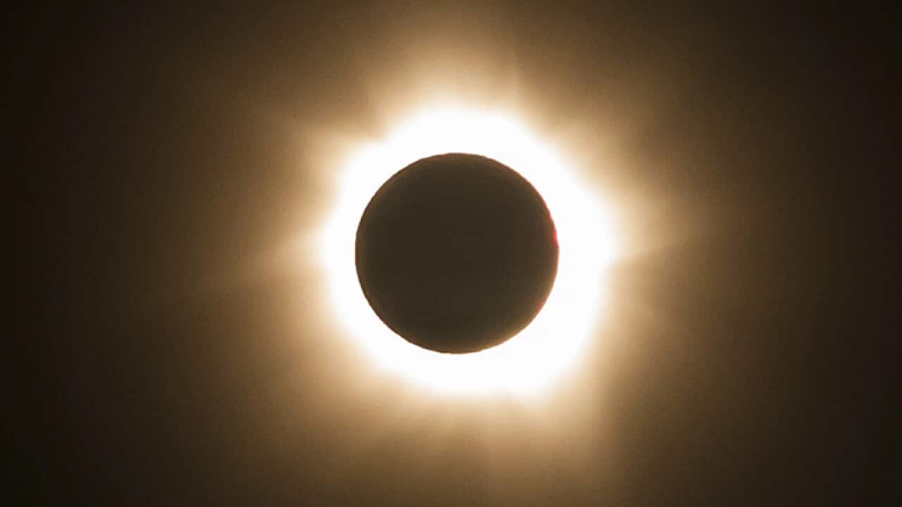 The moment of a total solar eclipse in Queensland