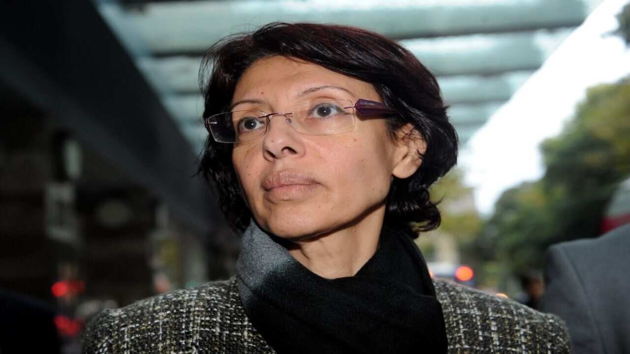 Eman Sharobeem departs after giving evidence at the NSW Independent Commission Against Corruption (ICAC) in Sydney, Friday, May 12, 2017.