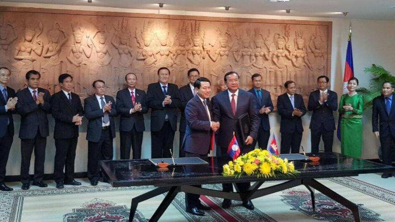 Cambodian and Lao foreign ministers' meeting on border issues