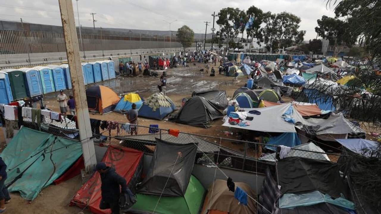 migrant tent city