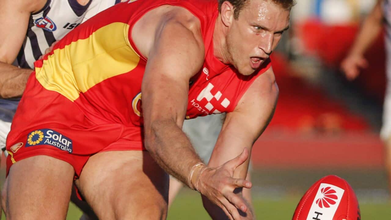 Gold Coast Suns midfielder Jaeger O'Meara