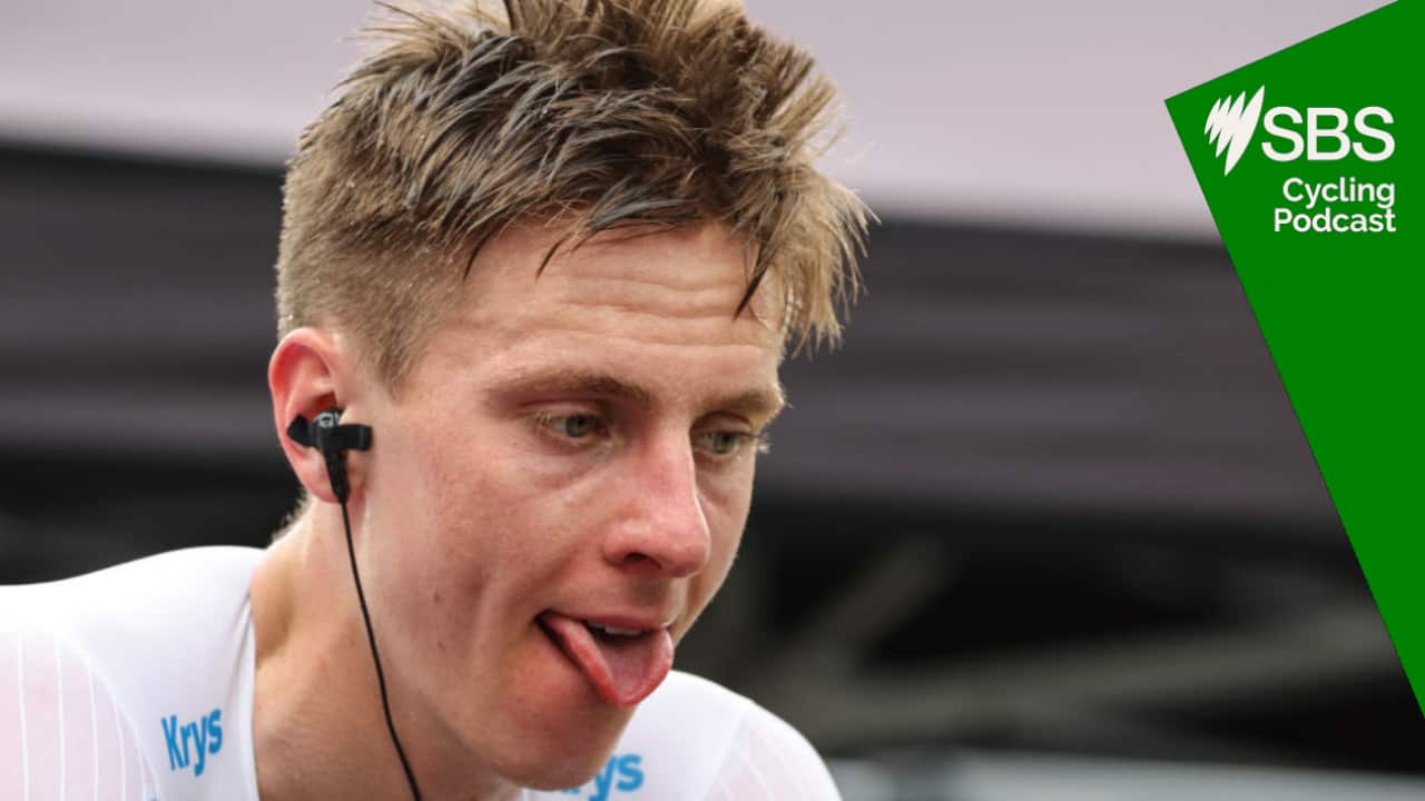 Tadej Pogacar after the Time Trial in the Alps