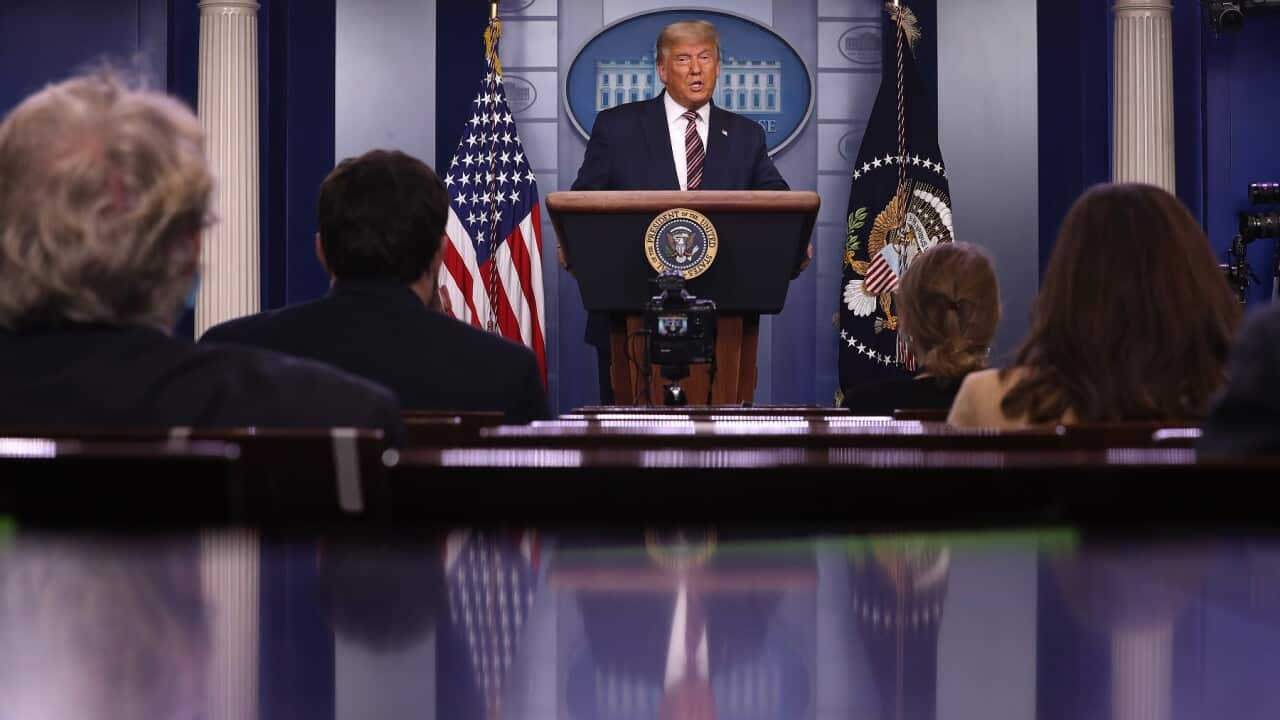 US President Donald Trump at the White House