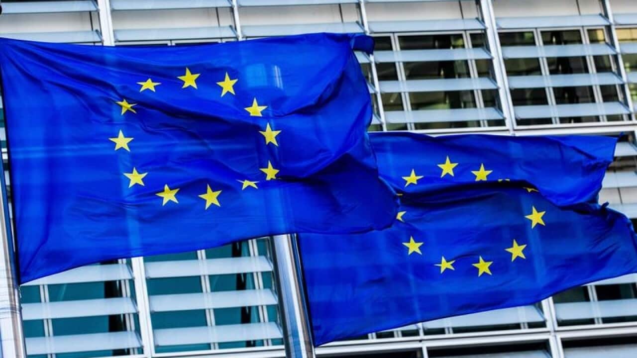 European Union flags