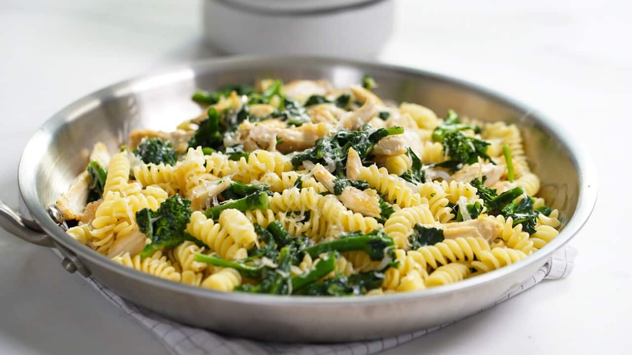 Pasta with chicken and broccoli rabe SBS Food