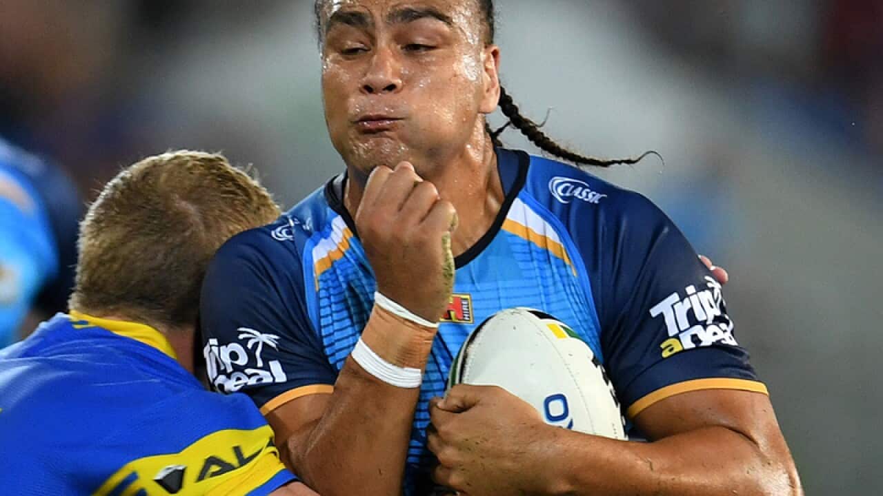 Leivaha Pulu of the Gold Coast Titans