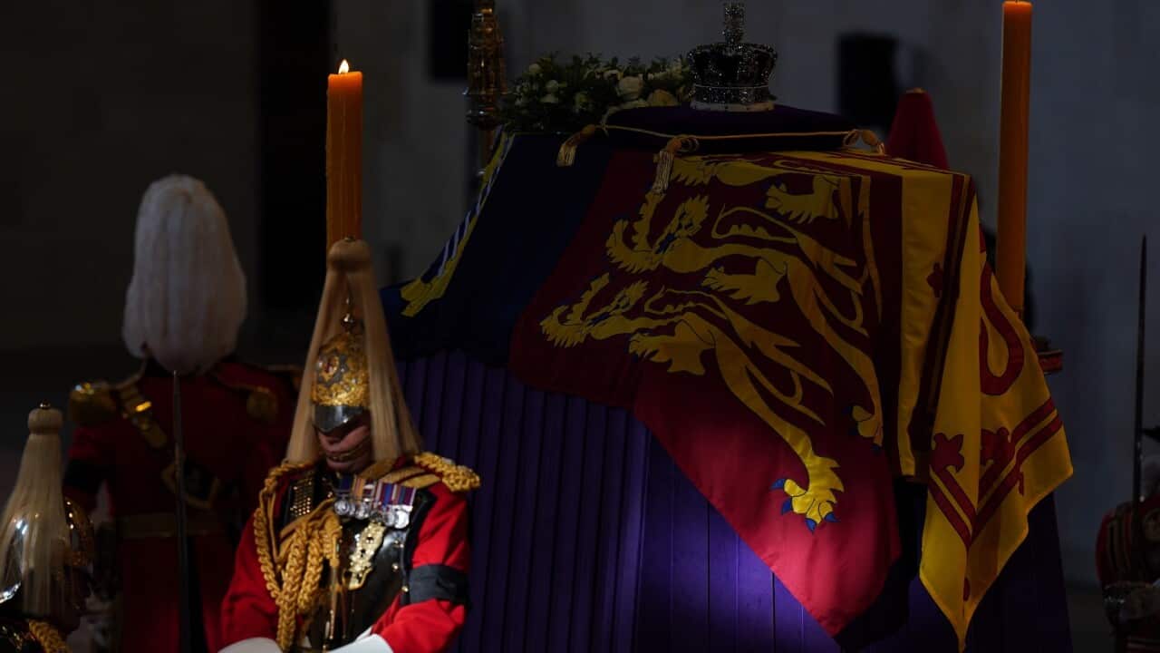 The Coffin Carrying Queen Elizabeth II Is Transferred From Buckingham Palace To The Palace Of Westminster