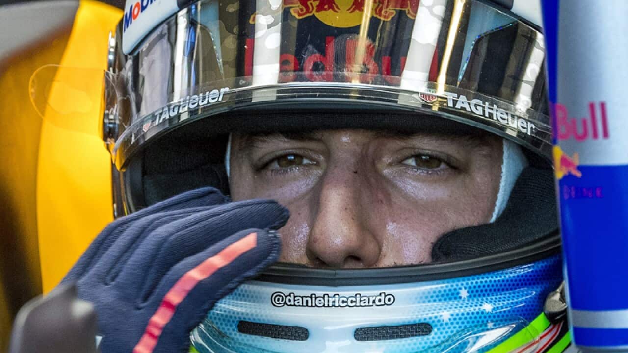 Australian Formula One driver Daniel Ricciardo of Red Bull Racing
