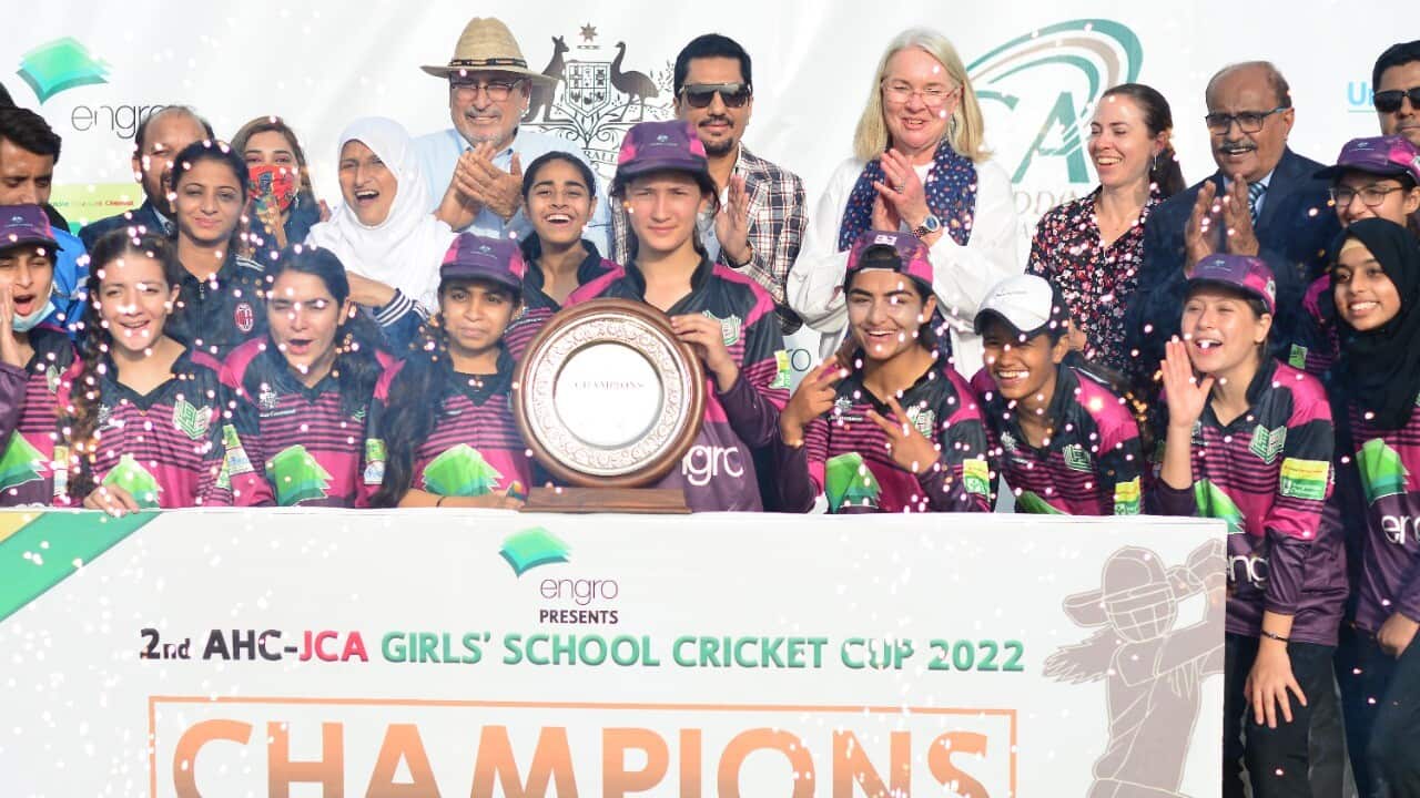 Australian Deputy High commissioner at Girls cricket camp in Karachi
