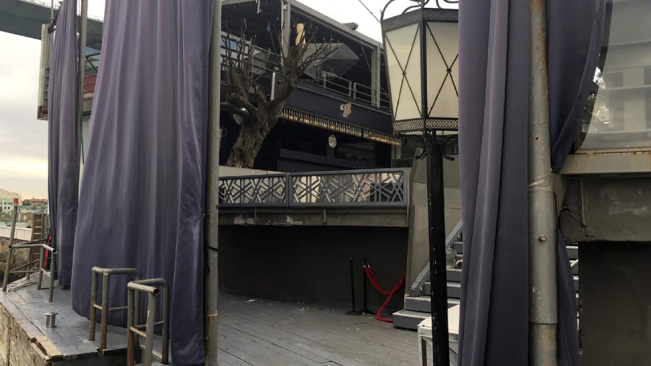 A view of the Reina nightclub