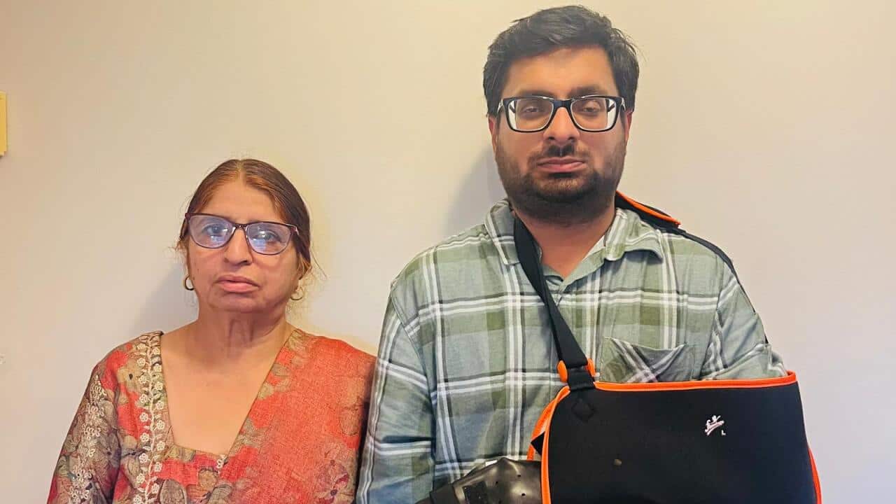 Saurabh Anand and his mother