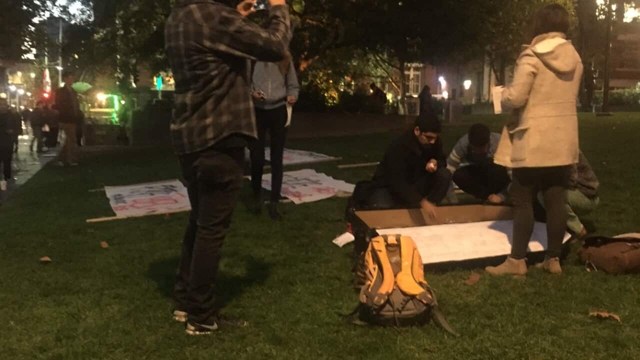 image of protesters