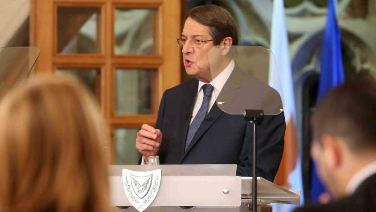 Cypriot President Nicos Anastasiades joint televised press conference on the latest developments of the Cyprus problem