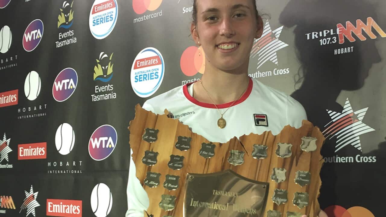 Hobart International 2017 tennis champion Elise Mertens