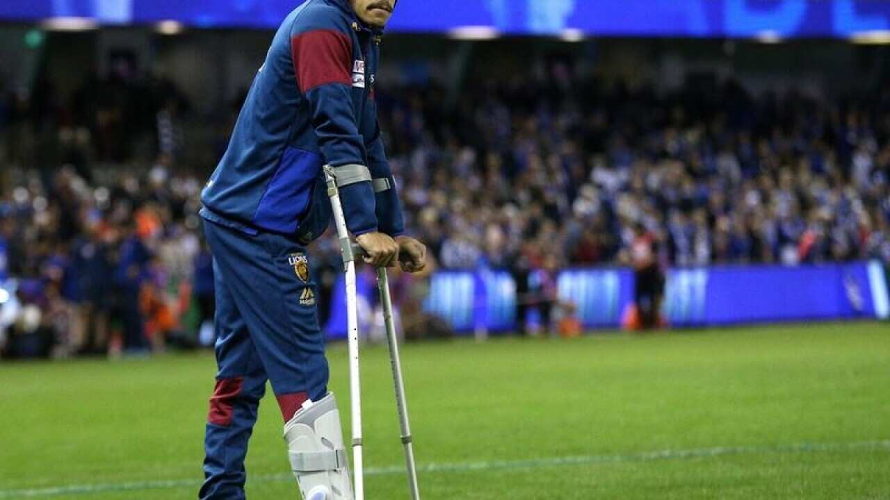 Charlie Cameron of the Lions injured.