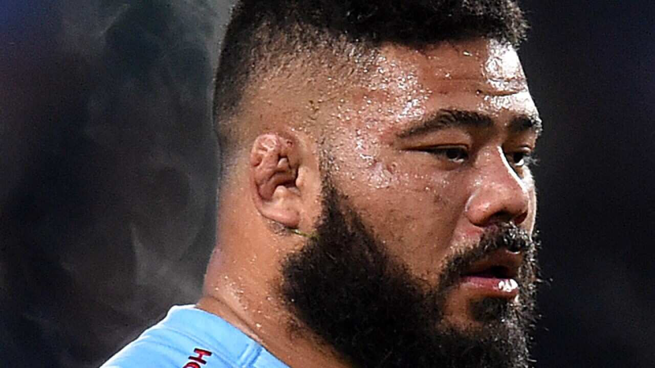 Tolu Latu of the Waratahs