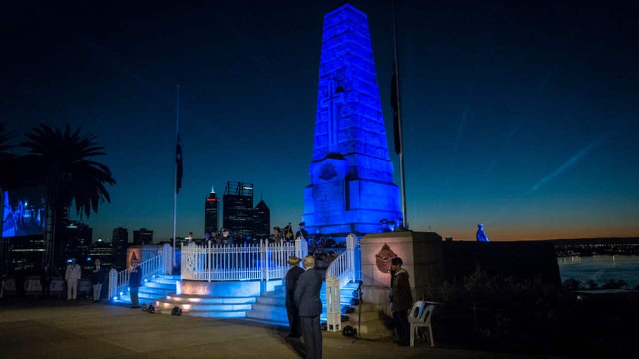 The Anzac Day dawn service in Perth